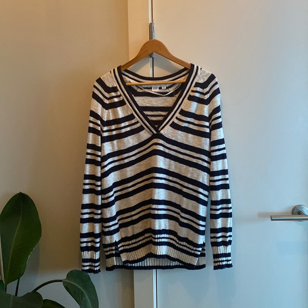 Gap Striped 100% Cotton Tunic Sweater